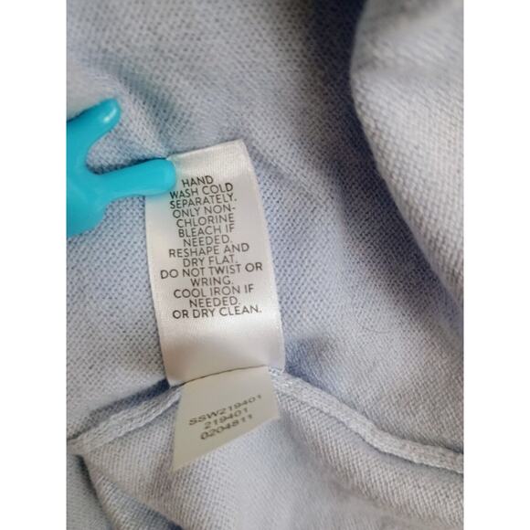 J Jill Sweater Womens Medium Blue Corgi Dog Print Casual Lightweight Pullover - Picture 8 of 8